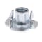 Prime-Line T-Nut, 3 Prongs, 5/16"-18, Steel, Zinc Plated, 7/16 in Barrel Ht, 25 PK 9078032 - alternate 1